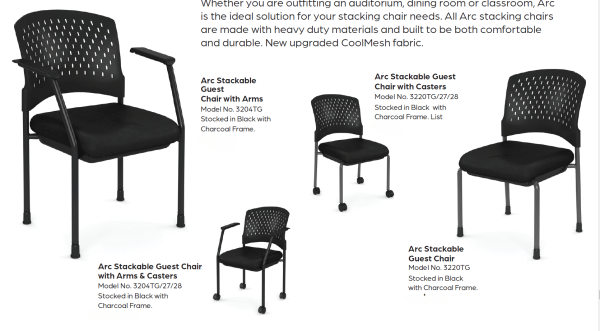 Arc Heavy Duty Stacking Chairs - Image 6