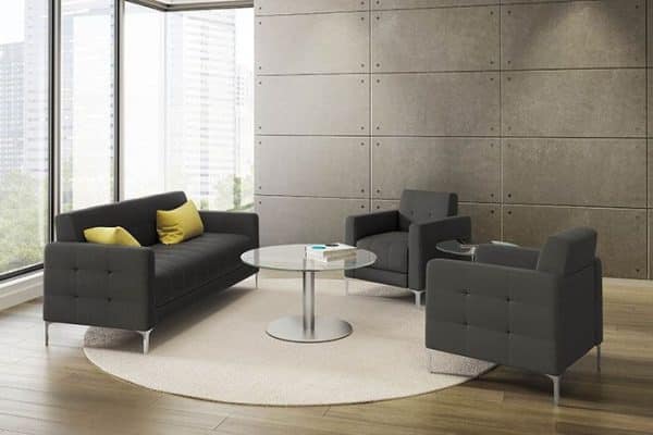 HAGEN 3 SEAT SOFA WITH METAL LEG- SLATE - Image 3